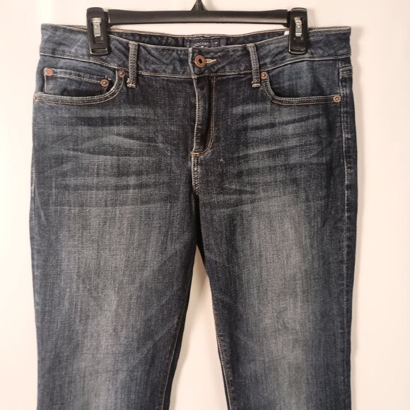 Lucky Brand Lolita Boot Cut Jeans 12/31 Blue Denim Raw Hem Great Condition - Picture 6 of 12